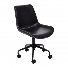 PHW Bloomberg Black Leather Chair