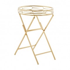 PHW Jolie Round Gold Tray Table