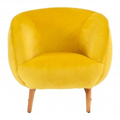 PHW Oscar Yellow Fabric Chair