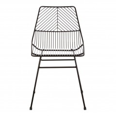 PHW District Small Black Metal Wire Chair