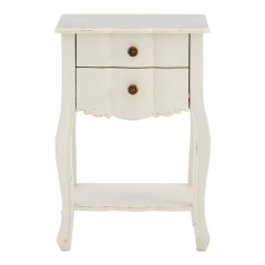 PHW Loire 2 Drawer White Bedside Table