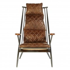 PHW Hoxton Genuine Brown Leather Chair