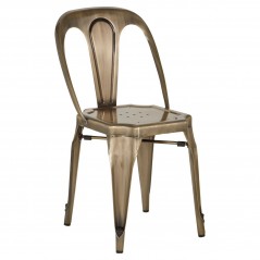 PHW Grange Brass Finish Metal Chair