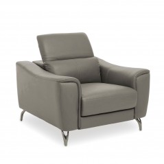 PHW Padua Grey Finish Leather Armchair