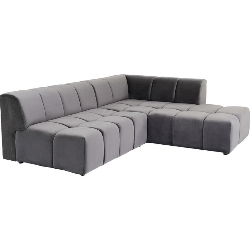 Corner Sofa Belami Velvet Grey Right