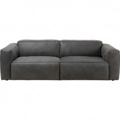 Sofa Henry 3-Seater Leather Grey