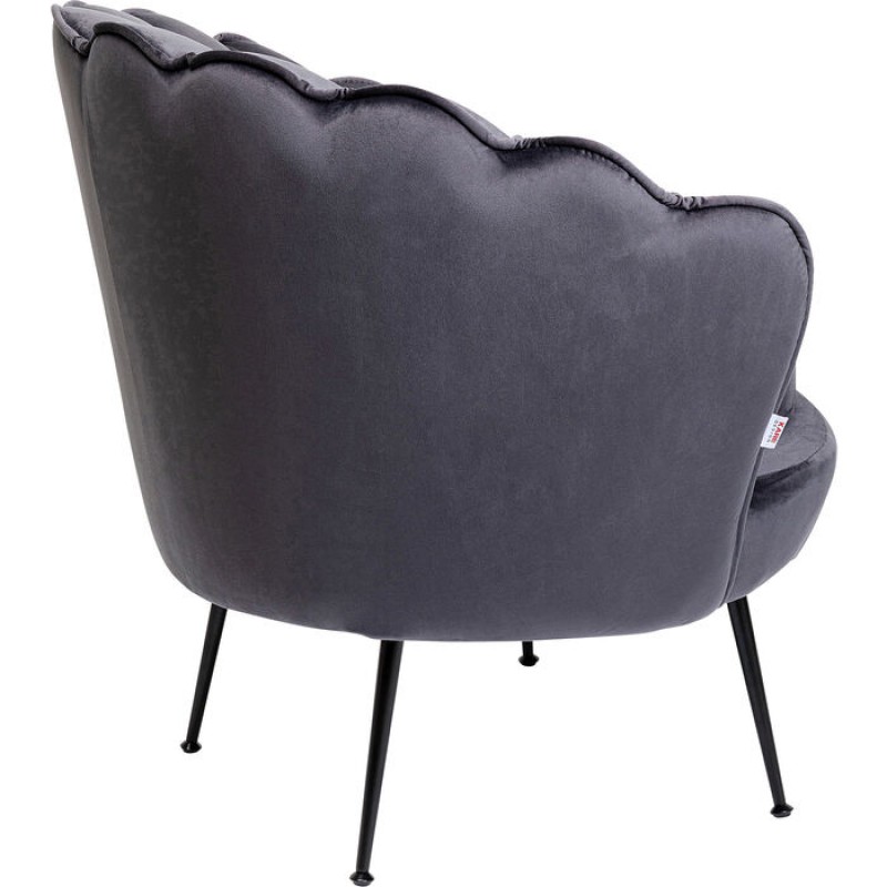 Armchair Water Lily Black Grey