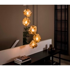 ZI Hanging lamp 5L rock stepped