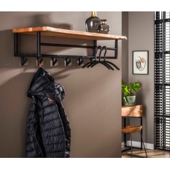 ZI Coat rack edge 6 hooks hat shelf