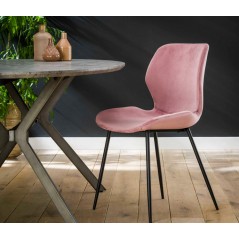 ZI Aria Chair Pink velvet round tube VPE4