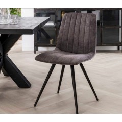 ZI Chair Grey velvet straight stitch VPE4