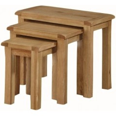 AM Kilmore Oak Nest of 3 Tables