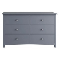 AM Olive 6 Drawer Chest Grey KD