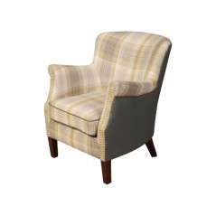 AM Harlow Armchair Yellow Check