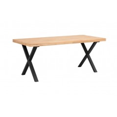 RO Brooklyn dining table 170x95 oak/X-leg black met