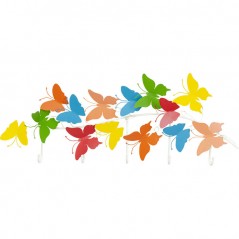 Coat Rack Colorful Butterflies