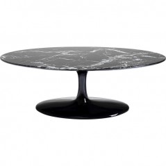 Coffee Table Solo Marble Black Oval 120x60