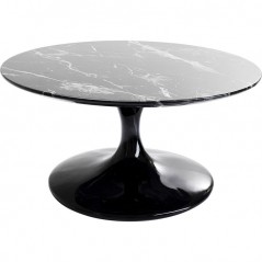 Coffee Table Solo Marble Black Ø90