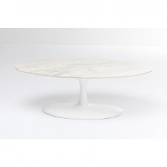 Coffee Table Solo Marble White Oval 120x60cm