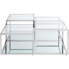 Coffee Table Orion Silver (4/Set)