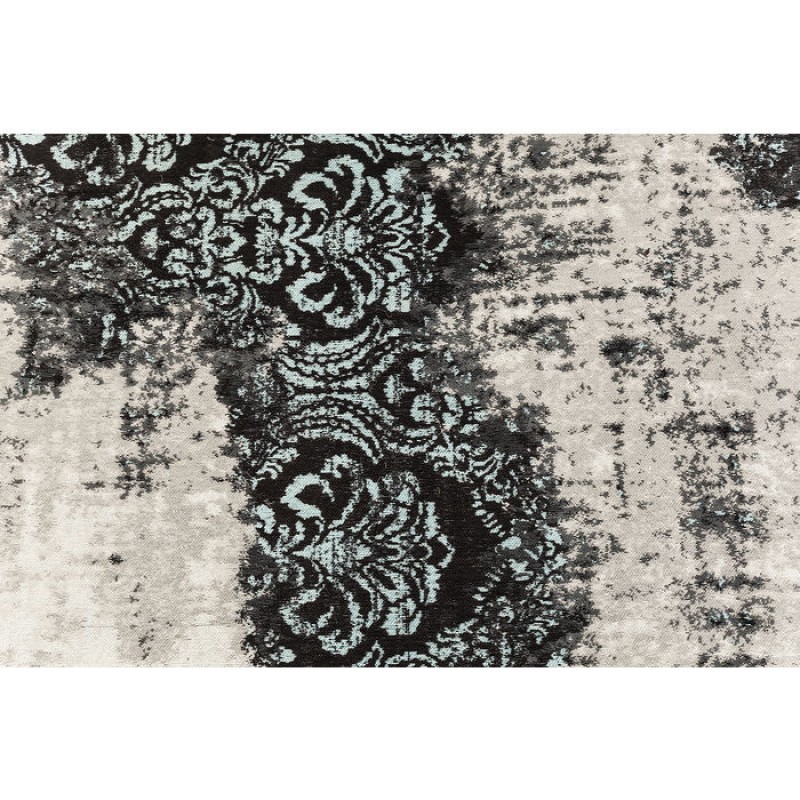 Kare Kelim Ornament Turquoise Carpet 200x140cm