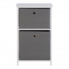 PHW Lindo 2 Grey Fabric Drawers Cabinet