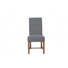 DC CH Woolen Upholstered Chair Check Natural/Oak
