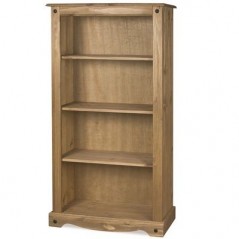 DC Corona 3 Shelf Bookcase Waxed Pine