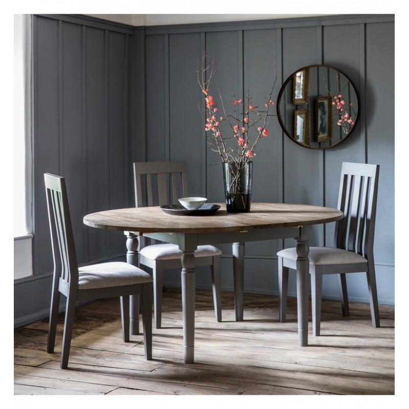 GA Cookham Round Extending Dining Table Grey