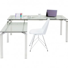 Desk Lorenco Corner Chrome 210x180cm