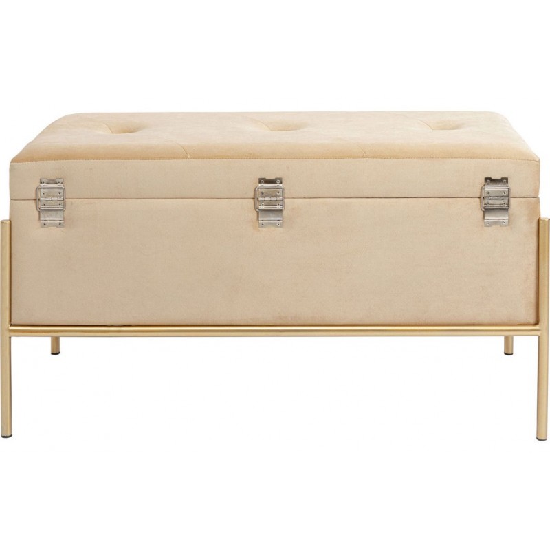 Bench Buttons Storage Beige Small