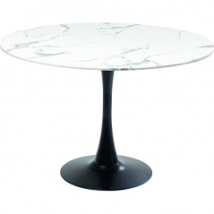 Table Schickeria Marble White Black Ø110cm