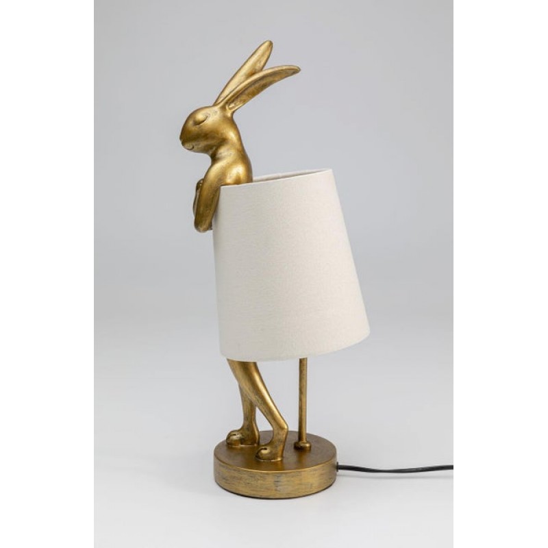 Table Lamp Animal Rabbit Gold/White 50cm