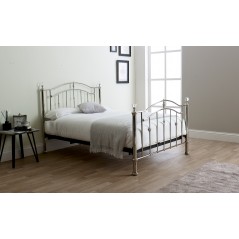 LL Callisto Chrome with Crystals 4ft6 Bed Frame