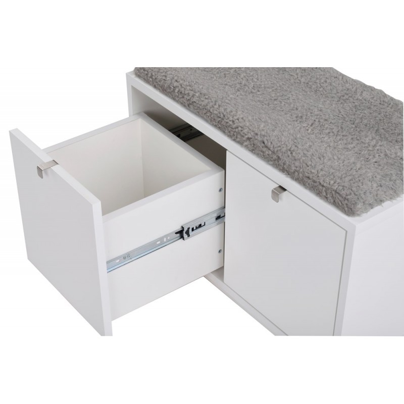 RO Confe Bench 2 Drawers White/Light Grey