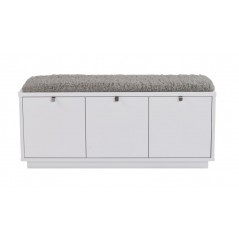 RO Confe Bench 3 Drawers White/Light Grey