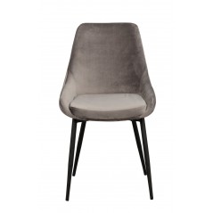 RO Sier Dining Chair Grey Velvet
