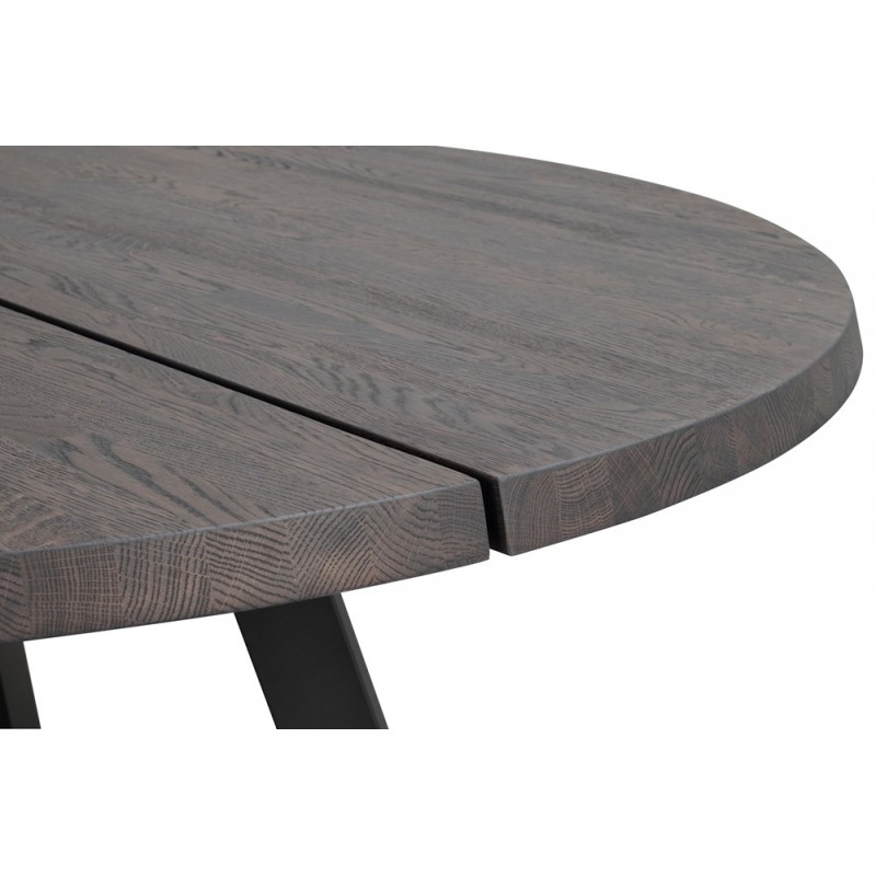 RO Fred Dining Table 160x160 Dark Brown/Black