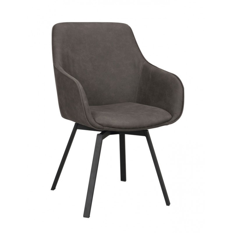 RO Alison Arm Chair Dark Grey/Black