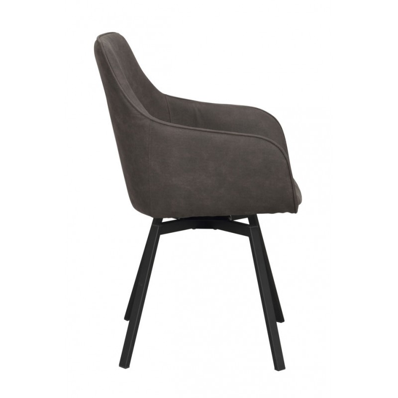 RO Alison Arm Chair Dark Grey/Black