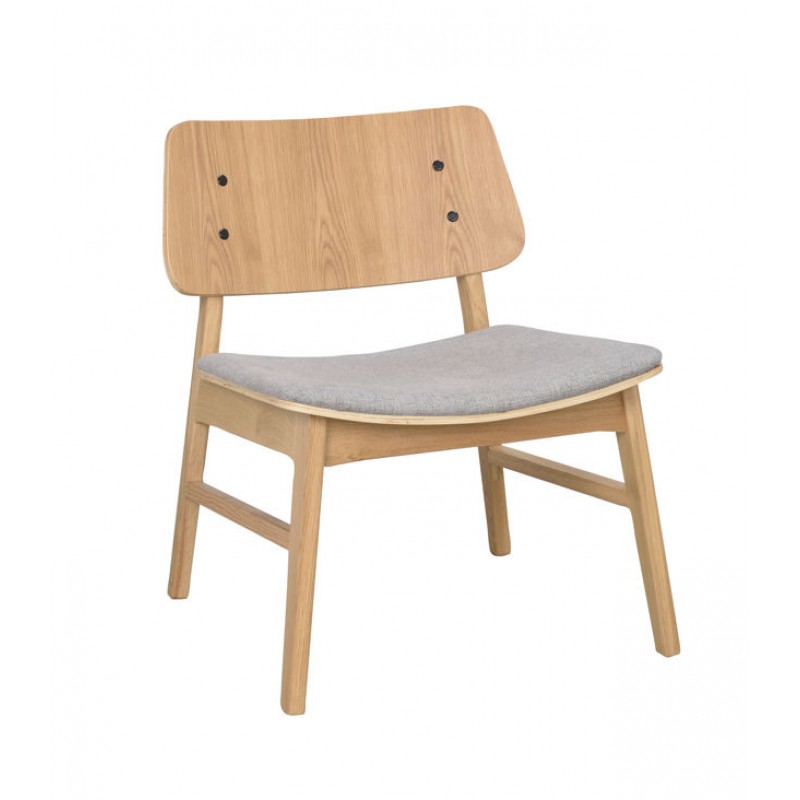 RO Nagano Lounge Chair Oak/Light Grey