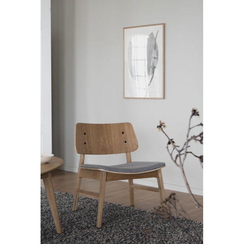 RO Nagano Lounge Chair Oak/Light Grey