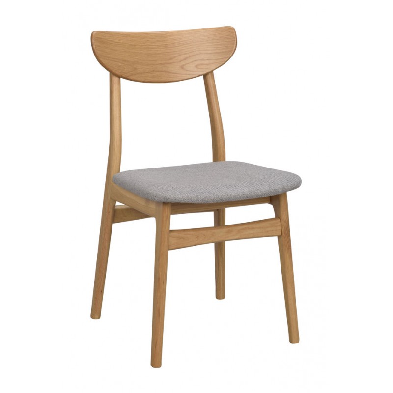 RO Rodham Chair Oak/Light Grey