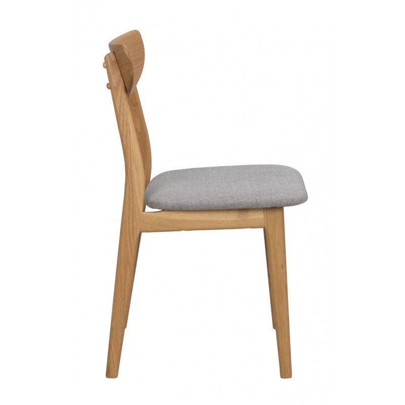 RO Rodham Chair Oak/Light Grey