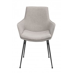 RO Lowell Fixed Arm Chair Grey/Black
