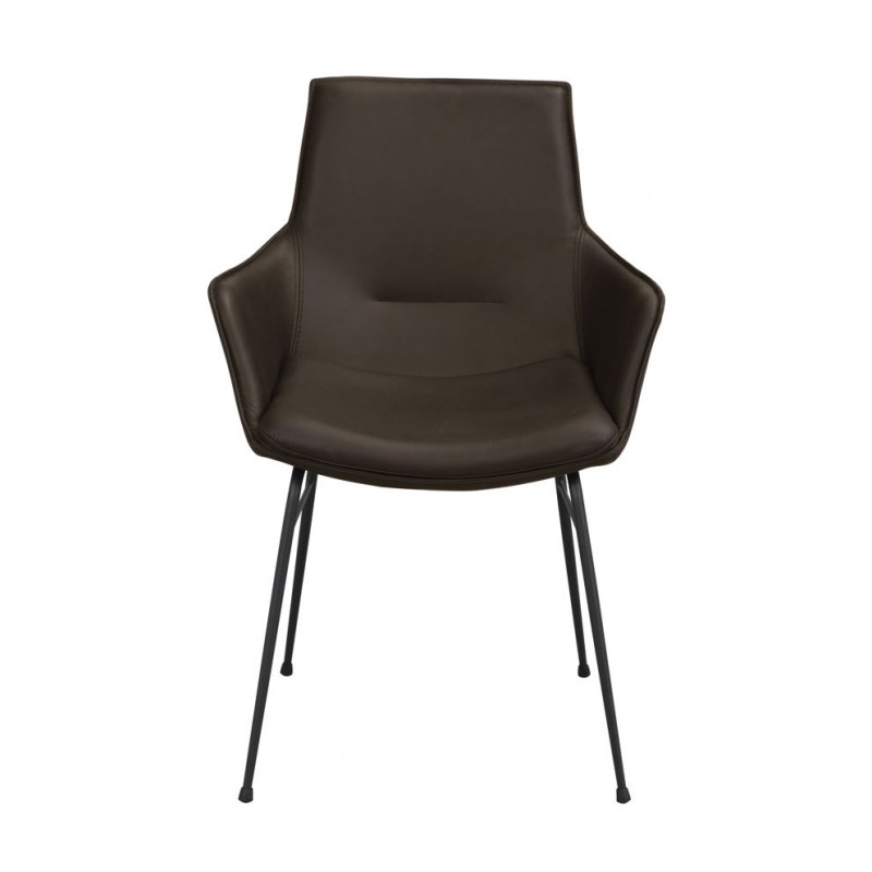 RO Lowell Fixed Arm Chair Brown/Black