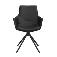RO Lowell Swivel Arm Chair Black/Black