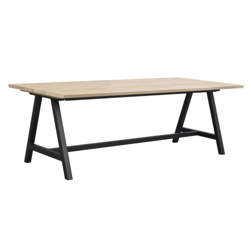 RO Carradale Extending Dining Table A 220x100 Whitewash/Black