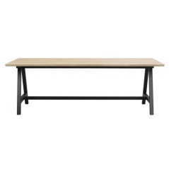 RO Carradale Extending Dining Table A 220x100 Whitewash/Black