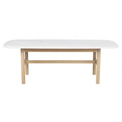 RO Hammond Coffee Table 135x62 Marble White/Whitewash
